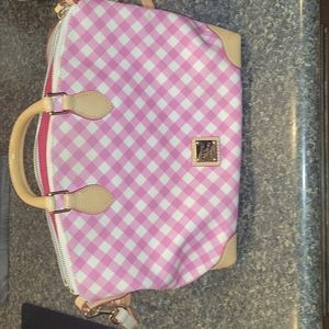 Dooney & Bourke pink and white satchel